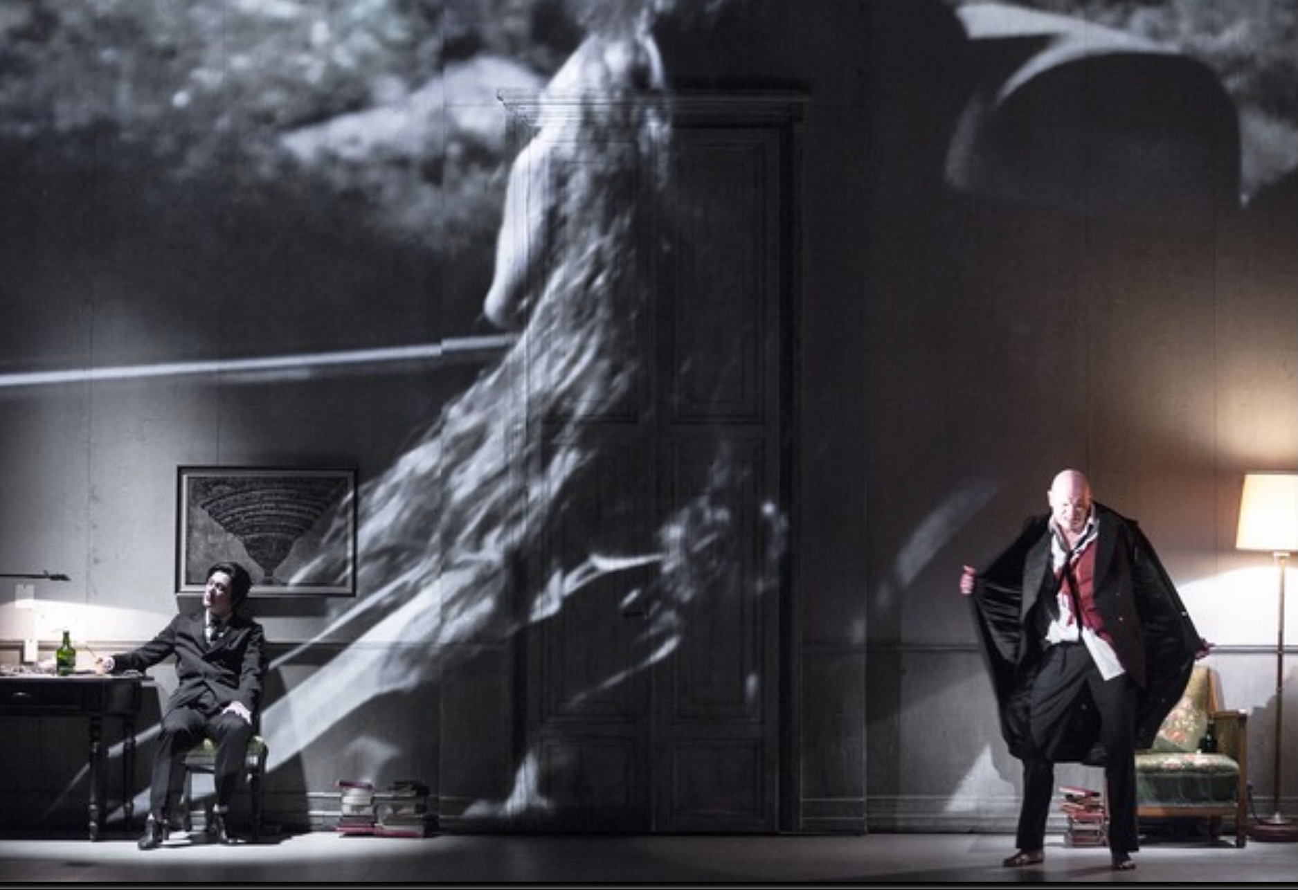 Szenenbild aus Il Viaggio, Dante, Opéra national de Paris 2025