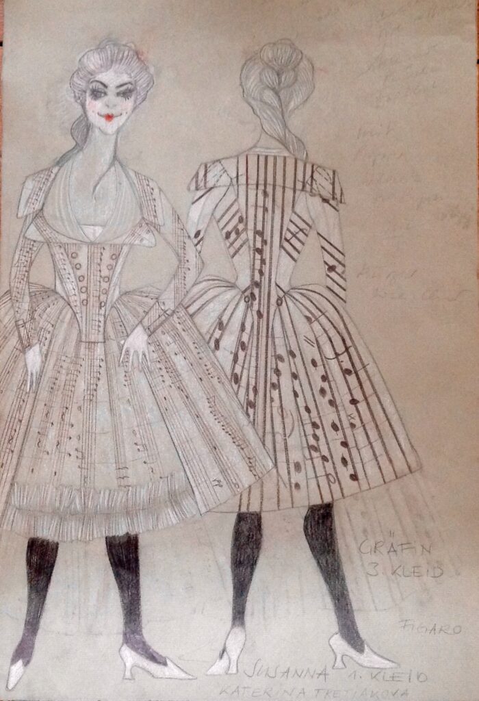 Kostümentwurf zu Le nozze di Figaro, Hamburgische Staatsoper 2015