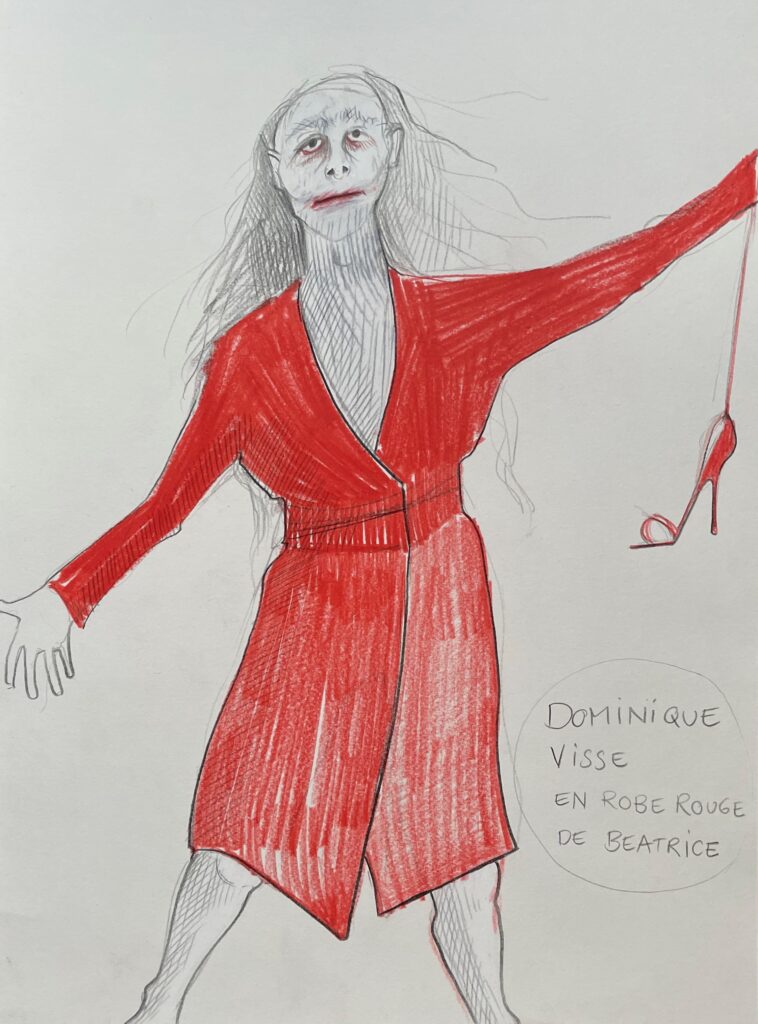 Kostümentwurf zu Il Viaggio, Dante von Gesine Völlm